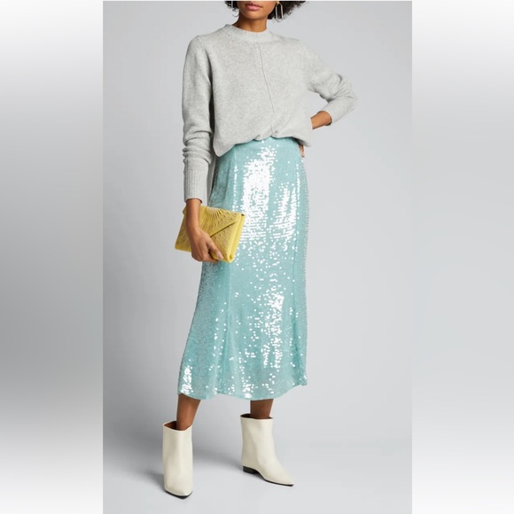 Veronica Beard Dresses & Skirts - Veronica Beard Sequin Mint Green Midi Skirt